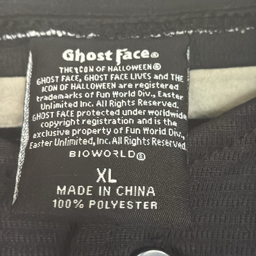 Black Ghost Face 96 Button-Up Jersey - Picture 7 of 8